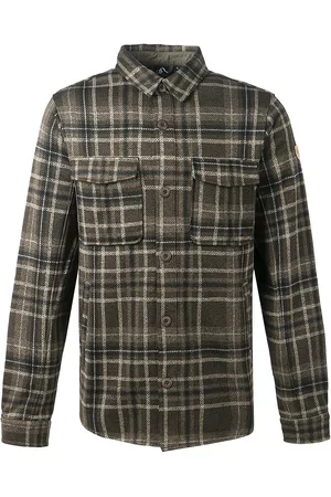 Whistler Dewey M Checked Fleece Shirt Khaki