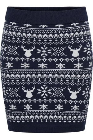ONLY Onlxmas Winter Skirt Knt Navy