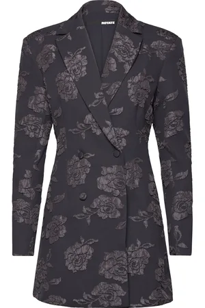 ROTATE 3D Flower Blazer Dress Grey