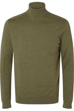 SELECTED Slhberg Roll Neck Noos Green