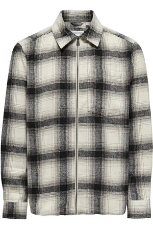 Only & Sons Onsaustin Wool Zip Overshirt Noos Beige