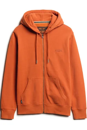 Superdry Essential Logo Zip Hoodie Orange