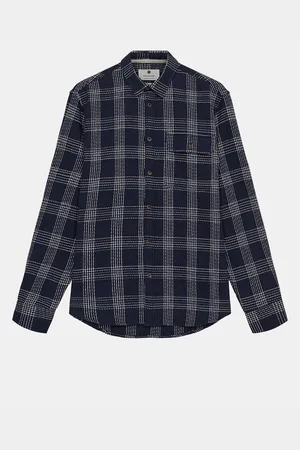 Anerkjendt Aklouis Structure Check Shirt Navy