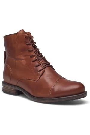 Bianco Biadanelle Leather Derby Boot Brown