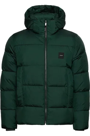 Calvin Klein Hooded Quilt Puffer Mw Green