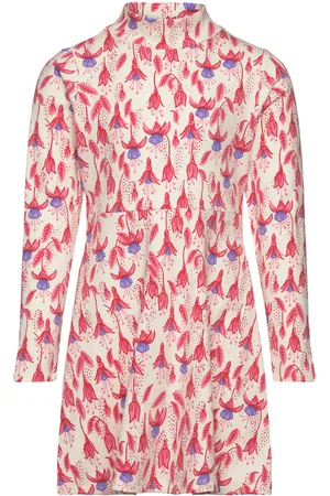 Mini Rodini Fuchsia Aop Ls Dress Pink