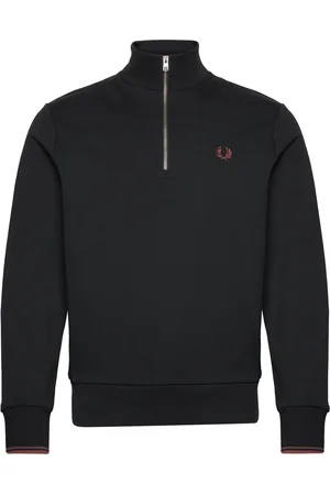 Fred Perry Half Zip Sweatshirt Black