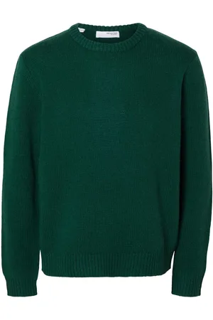 SELECTED Slhcody Ls Knit Relaxed Crew Neck Noos Green