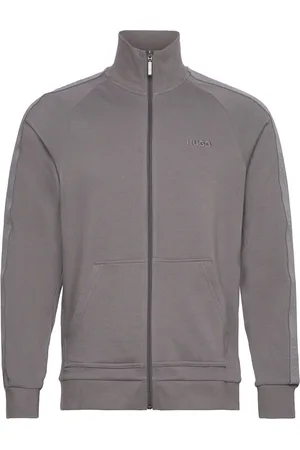 HUGO BOSS Tonal Logo Zip J Grey