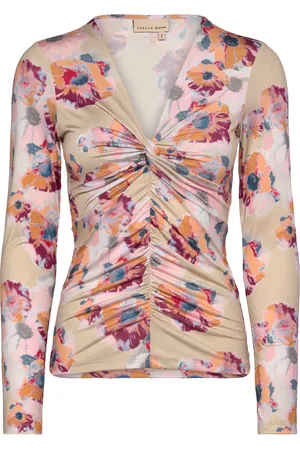 Stella Nova Printed Jersey Top Beige