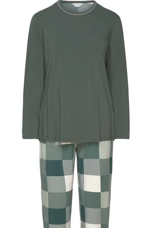 Lady Avenue Bamboo Long Sleeve Pyjamas Green