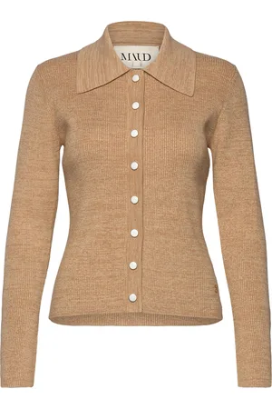 MAUD Synne Marled Cardigan Beige