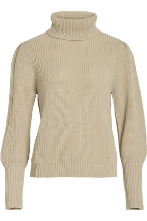 VILA Vilou New Rollneck L/S Knit Top/Vol Beige