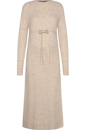 VERO MODA Vmmlefile Ls Boatneck Calf Dress Noos Cream