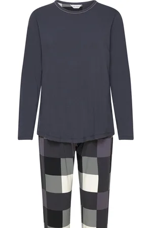 Lady Avenue Bamboo Long Sleeve Pyjamas Navy