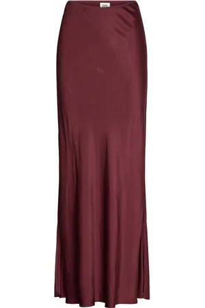 Twist & tango Tyne Satin Maxi Skirt Burgundy