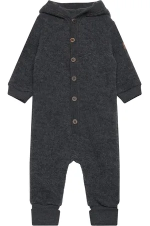 Mikk-Line Wool Baby Suit W. Hood Grey