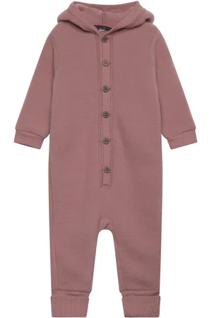 Mikk-Line Wool Baby Suit W. Hood Pink