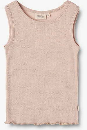 WHEAT Wool Silk Singlet Cilia Pink
