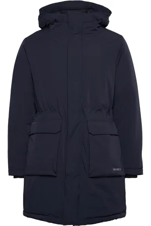 Les Deux Channing Padded Parka Coat Navy