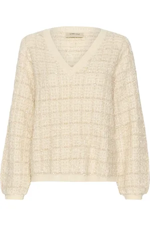 Cream Crbilo Knit Blouse Beige