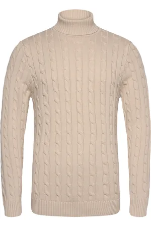 SELECTED Slhryan Structure Roll Neck W Beige