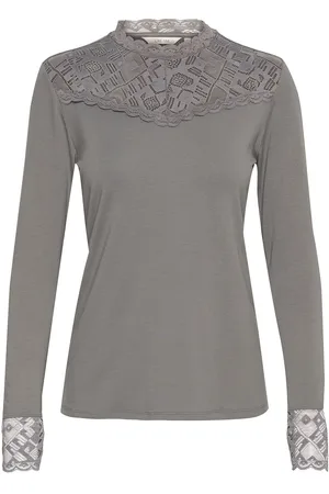 Cream Crtrulla Jersey Blouse Grey