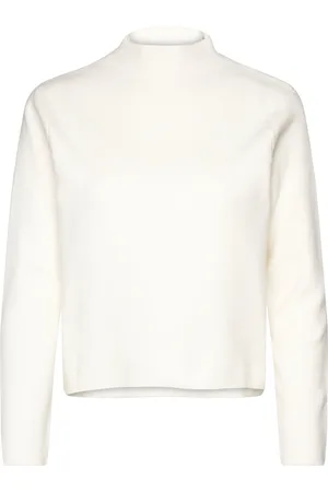 MANGO Perkins-Neck Sweater White