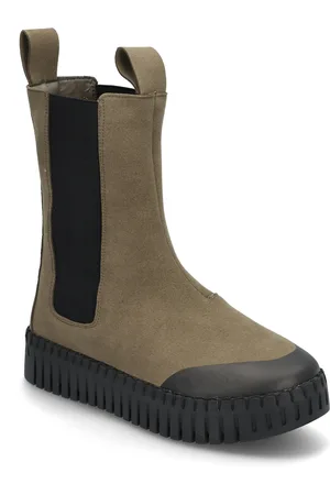 Ilse Jacobsen Long Chelsea Boots Khaki