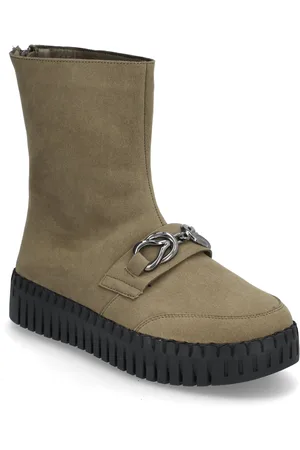 Ilse Jacobsen Long Chelsea Boots Khaki