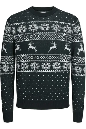 JACK & JONES Jjxmas Gabriel Knit Crew Neck Jnr Green Jack & J S