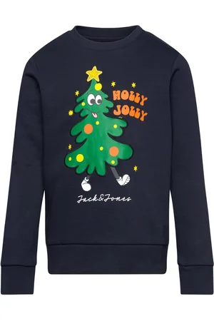 JACK & JONES Jjxmas Jolly Sweat Crew Neck Jnr Navy Jack & J S