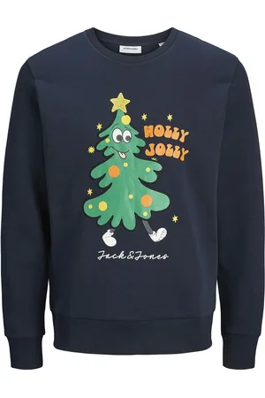 JACK & JONES Jjxmas Jolly Sweat Crew Neck Navy Jack & J S