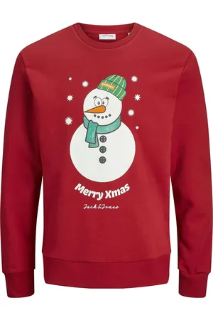 JACK & JONES Jjxmas Jolly Sweat Crew Neck Red Jack & J S