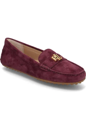 Ralph Lauren Barnsbury Suede Loafer Burgundy