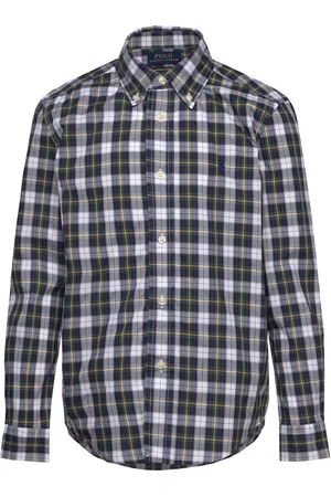 Ralph Lauren Plaid Cotton Poplin Shirt Khaki