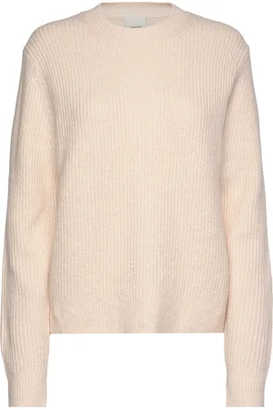 Calvin Klein Boucle Rib C-Nk Relaxed Sweater Cream