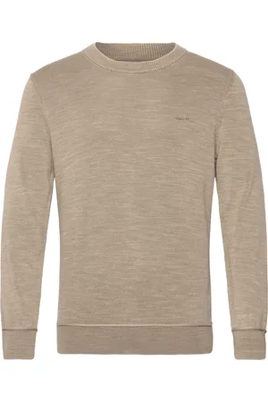 GANT Plain Sunfaded Cotton C-Neck Beige