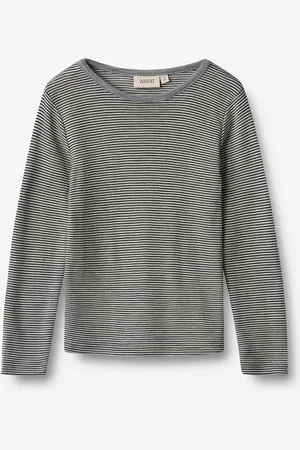 WHEAT Wool T-Shirt L/S Alfie Navy