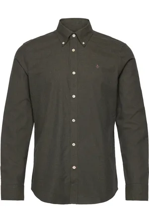 Morris Watts Flannel Shirt-Slim Fit Khaki