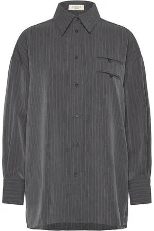 Norr Neo Pinstripe Shirt Grey