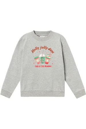 NAME IT Nkfruljul Ls Nreg Sweat Bru Box Grey