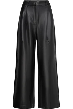 French Connection Crolenda Pu Wide Leg Trousers Black