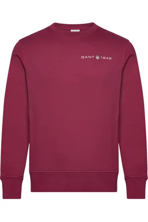 GANT Printed Graphic C-Neck Sweat Red