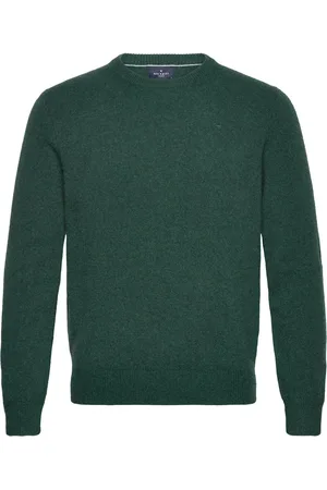 Hackett Lambswool Crew Green