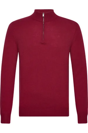Hackett Lambswool Hzip Red