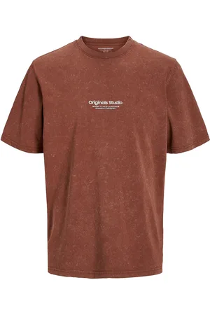JACK & JONES Jorvesterbro Wash Tee Ss Crew Neck Jnr Brown Jack & J S