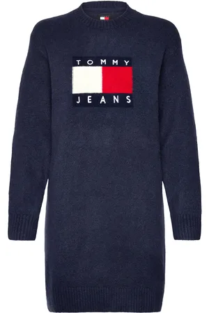 Tommy Hilfiger Tjw Mlnge Flag Sweater Dress Ext Navy