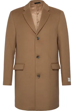 Calvin Klein Fine Wool Blend Coat Beige