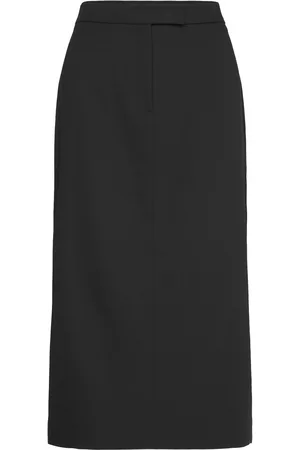 Calvin Klein Soft Crepe Midi Pencil Skirt Black